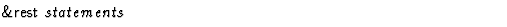 $\textstyle\parbox{\pboxargslen}{\em {\sf \&rest} statements \/}$