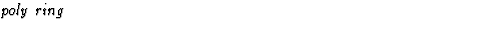 $\textstyle\parbox{\pboxargslen}{\em poly ring \/}$